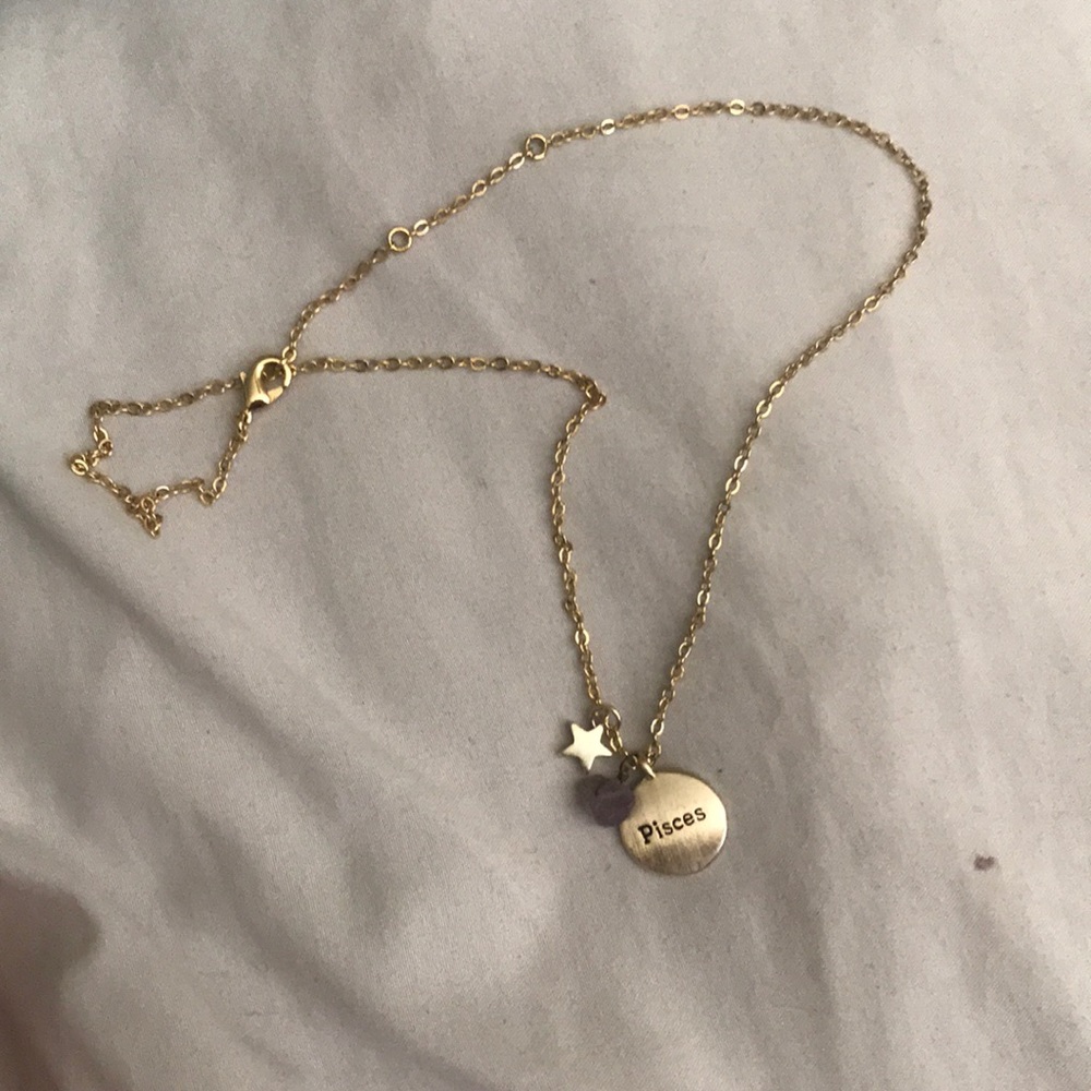 Gold Pisces necklace